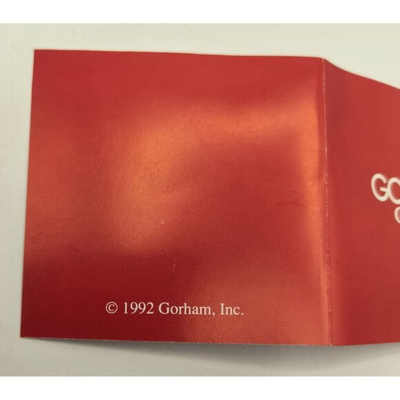 Gorham 1992 Crystal Angel Ornament With Box & Ribbon - Picture 6 of 7